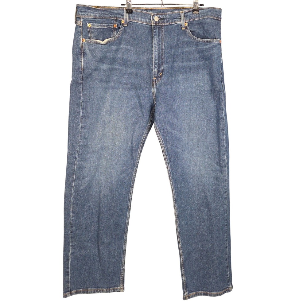 Levis 505 Jeans Men 40x30 Straight Leg Regular Fit Blue Denim Medium Wash Cotton